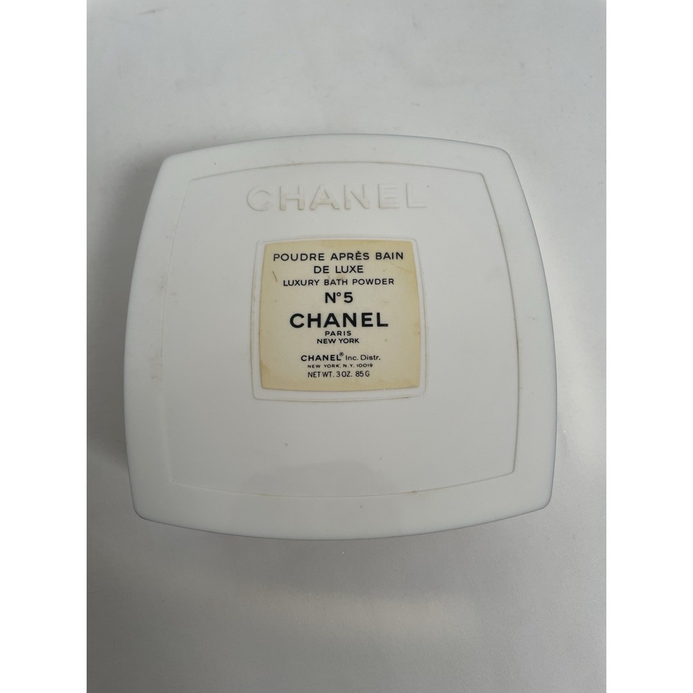 CHANEL LUXURY BATH POWDER No. 5 with Puff 3oz 85g Vintage PARIS/New York - Picture 4 of 4